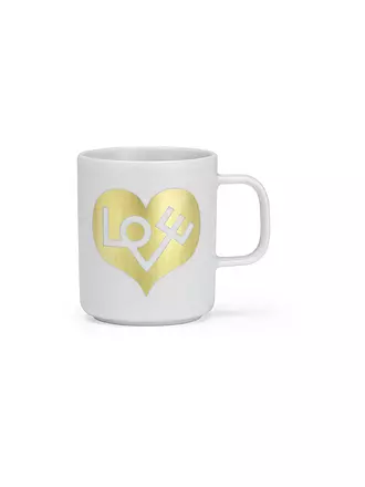 VITRA | Henkelbecher - Tasse Coffee Mug  Love Heart Rot | gold