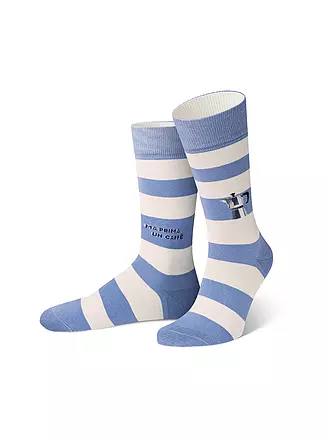 VON JUNGFELD | Socken ELCH oliv | blau