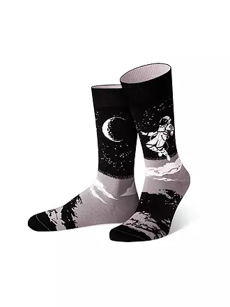 VON JUNGFELD | Socken FLIEGENPILZ schlamm | schwarz