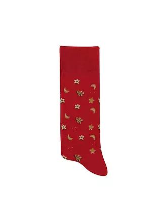 VON JUNGFELD | Socken NSnow Owl | rot