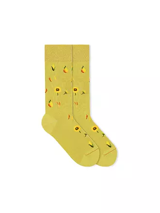 VON JUNGFELD | Socken SPRITZ rotorange | hellgrün