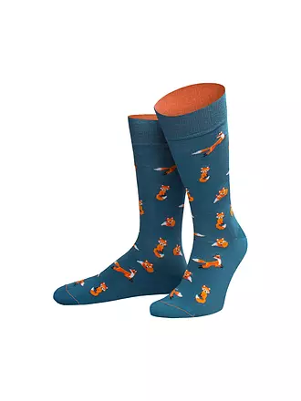 VON JUNGFELD | Socken WOLF blau | petrol