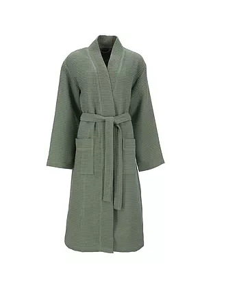 VOSSEN | Unisex Bademantel  SIAM Detox Green | dunkelrot