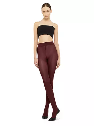 WOLFORD | Feinstrumpfhose VELVET DE LUXE 66 admiral | dunkelrot