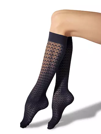 WOLFORD | Kniestrümpfe 30 DEN black | dunkelblau