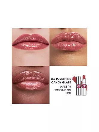 YVES SAINT LAURENT | Loveshine Candy Glaze Lipgloss-Stick (16 Watermelon High) | camel