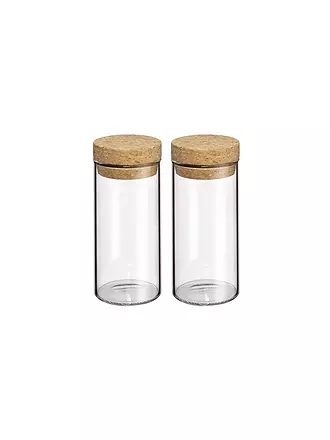 ZASSENHAUS | Gewürzgläser 2er-Set 100ml Glas/Kork | transparent