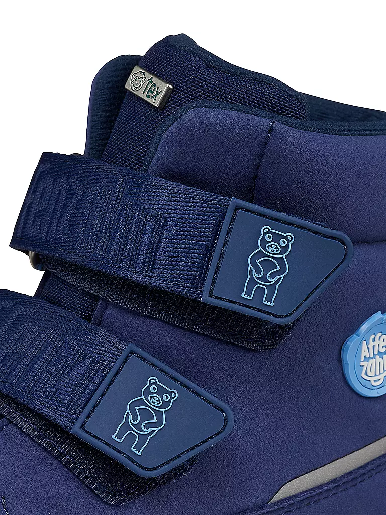 AFFENZAHN | Kinder Winterstiefel VEGAN COMFY Bär | dunkelblau