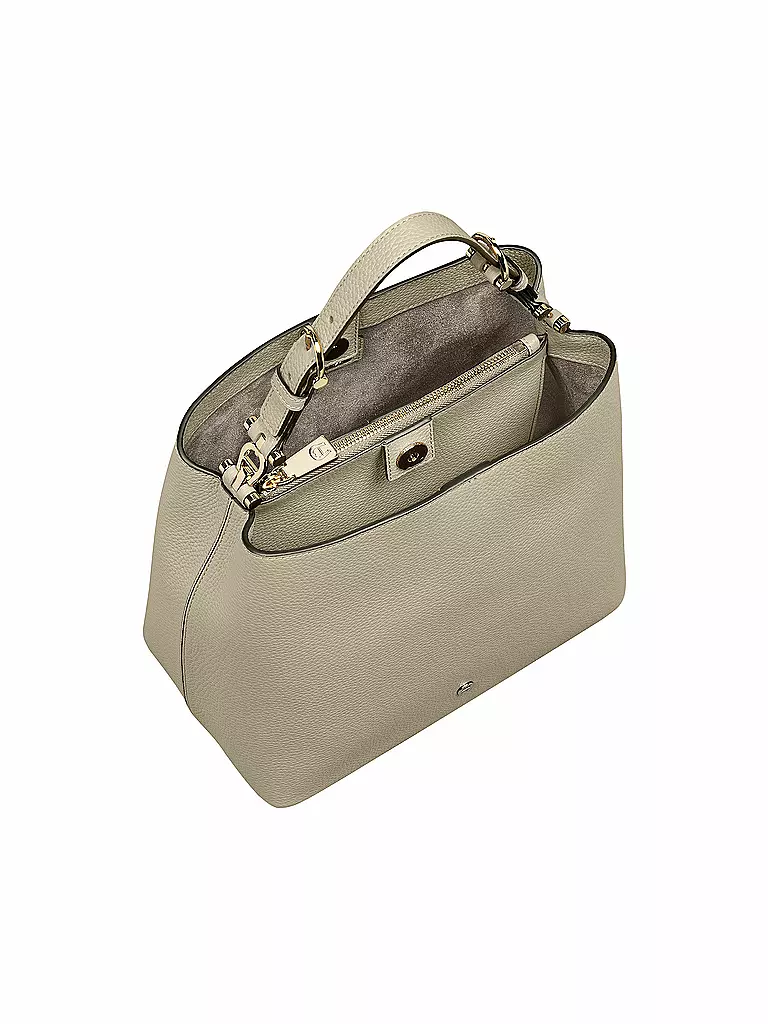 AIGNER | Ledertasche - Bucket Bag DELIA Medium | beige