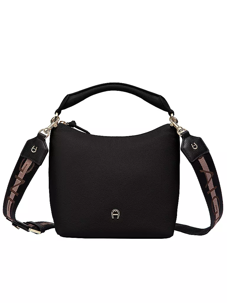 AIGNER | Ledertasche - Hobo Bag ZITA Small | schwarz