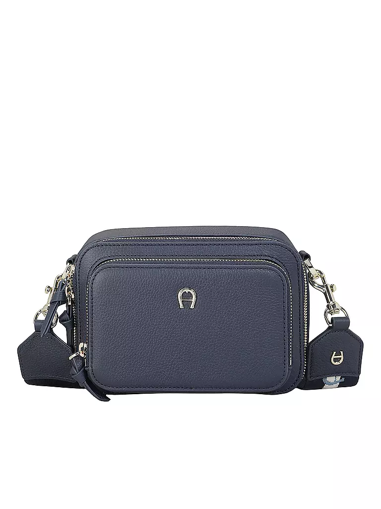 AIGNER | Ledertasche - Mini Bag ZITA Small | dunkelblau