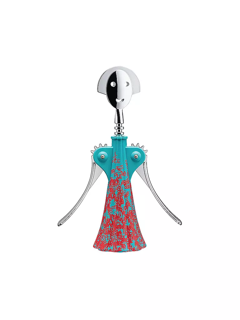 ALESSI | Korkenzieher ANNA-G LIQUID Blau/Rot | hellblau