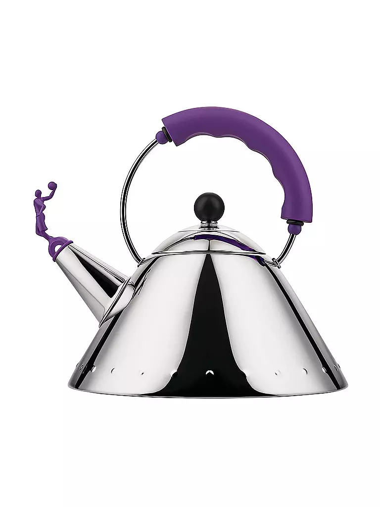 ALESSI | Wasserkessel 2l Edelstahl / Violett | silber