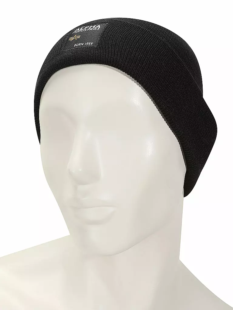 ALPHA INDUSTRIES | Mütze - Beanie | schwarz