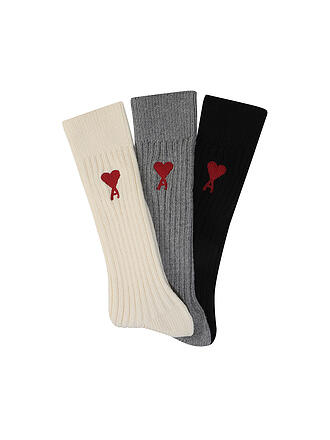 AMI PARIS | Socken 3-er Pkg. offwhite/grey/black