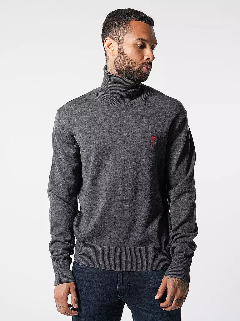 AMI PARIS | Rollkragenpullover | grau