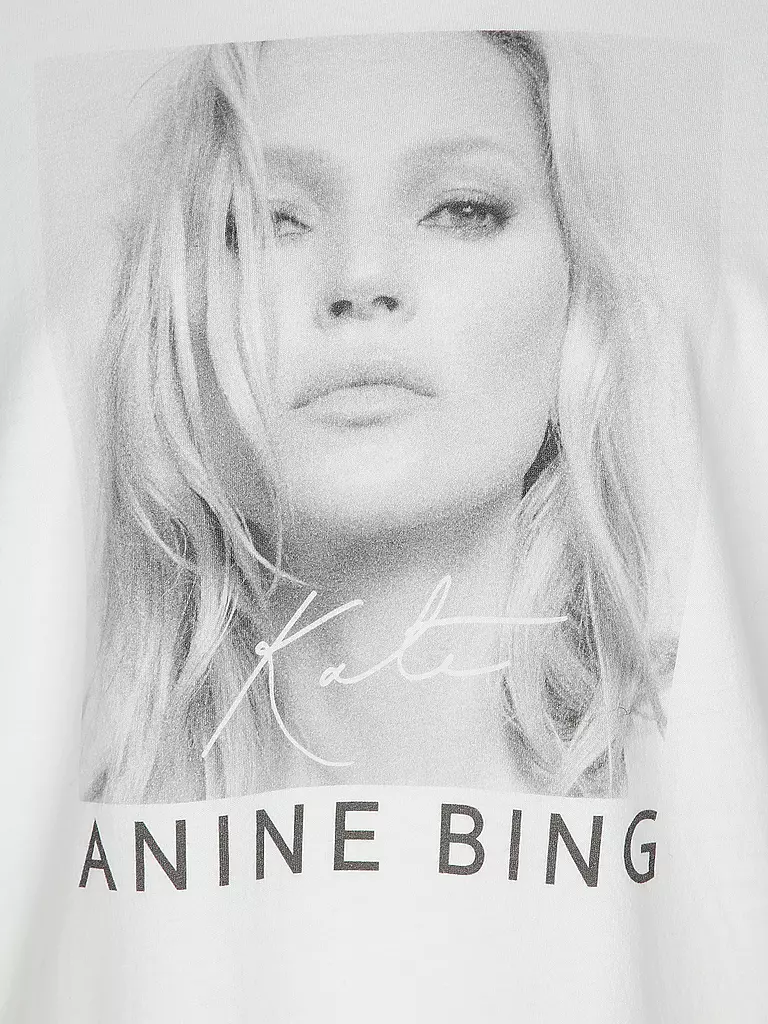 ANINE BING | T-Shirt AVI TEE KATE MOSS | weiss