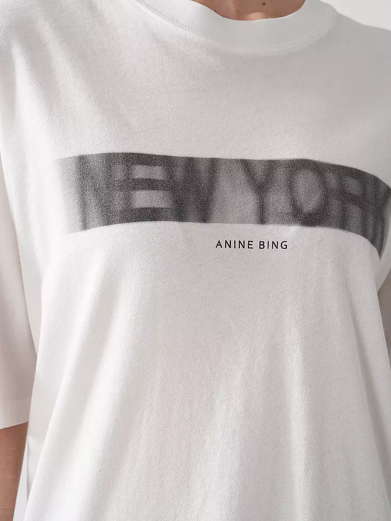 ANINE BING | T-Shirt CASON TEE BLUR | weiss