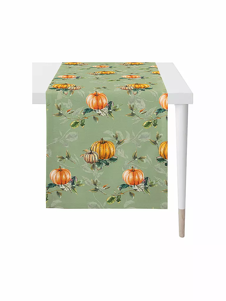 APELT | Tischläufer 48x140cm HERBSTZEIT Mint  | mint