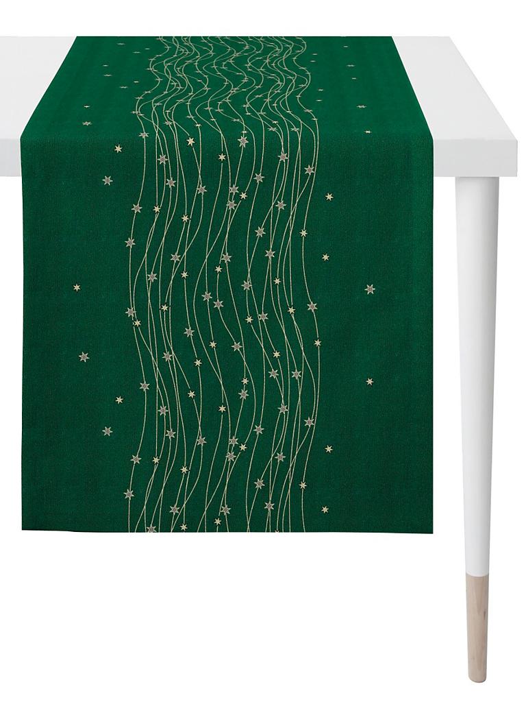 48x140cm APELT Weihnachts-Tischläufer grün