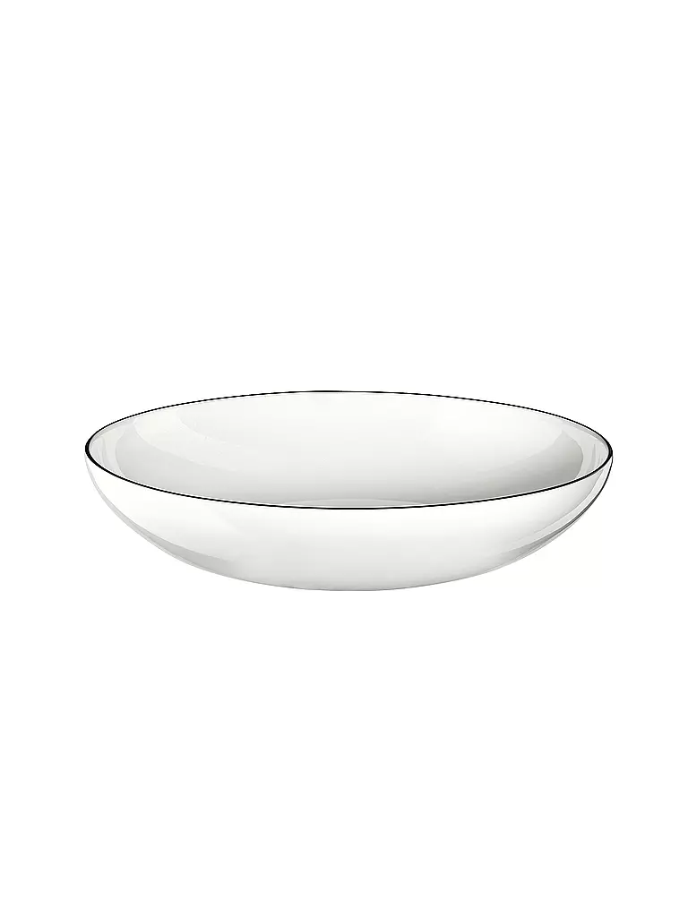 ASA SELECTION | Pasta-/Suppenteller "à table ligne noir" 22cm  | weiss