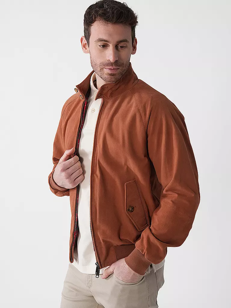 BARACUTA | Lederjacke G9 SUEDE | camel