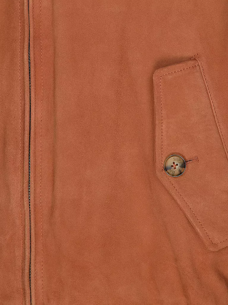 BARACUTA | Lederjacke G9 SUEDE | camel