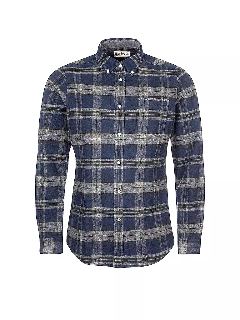 BARBOUR | Flanellhemd Slim Fit  | grau