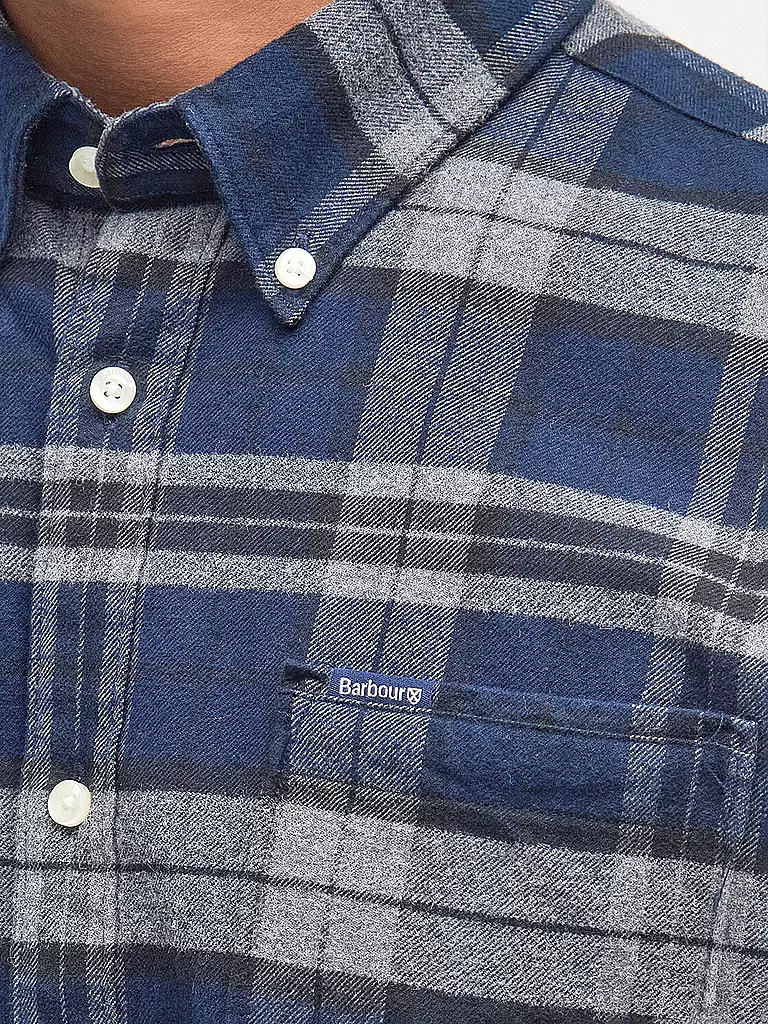 BARBOUR | Flanellhemd Slim Fit  | grau