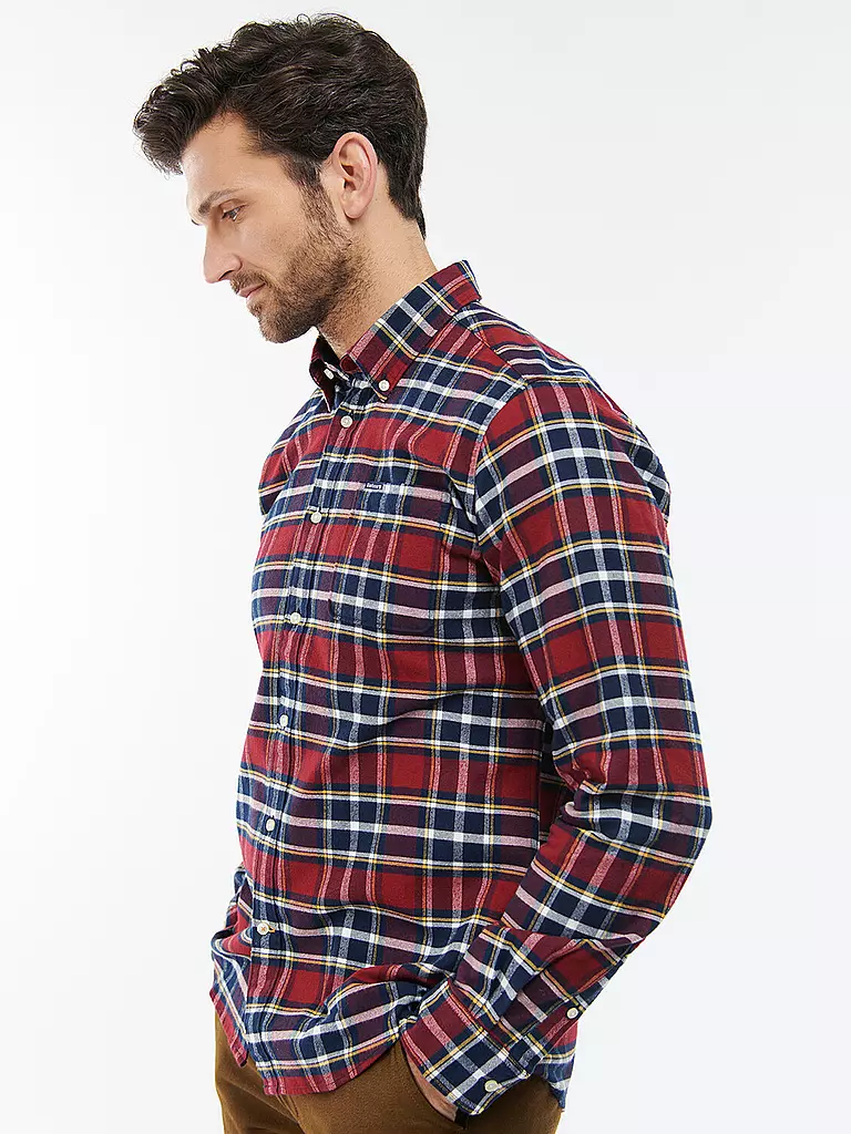 BARBOUR | Flanellhemd Slim Fit BEDSOM | rot