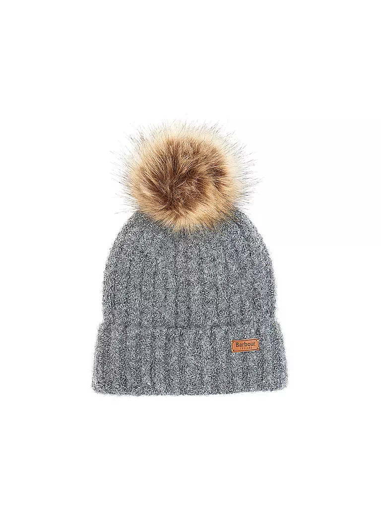 BARBOUR | Geschenkset Beanie und Schal SALTBURN | grau