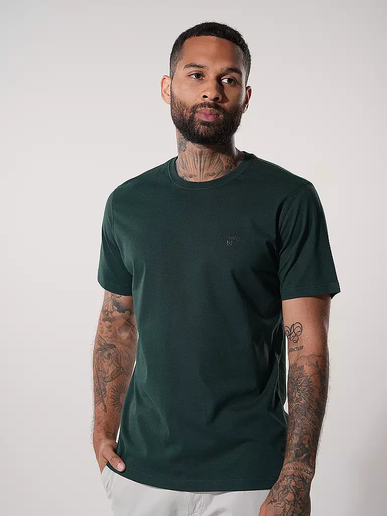 BARBOUR | T-Shirt Regular Fit | dunkelgrün