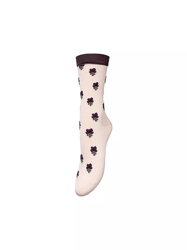 BECKSÖNDERGAARD | Damen Socken LEAVY VISCA English Rose  | rosa