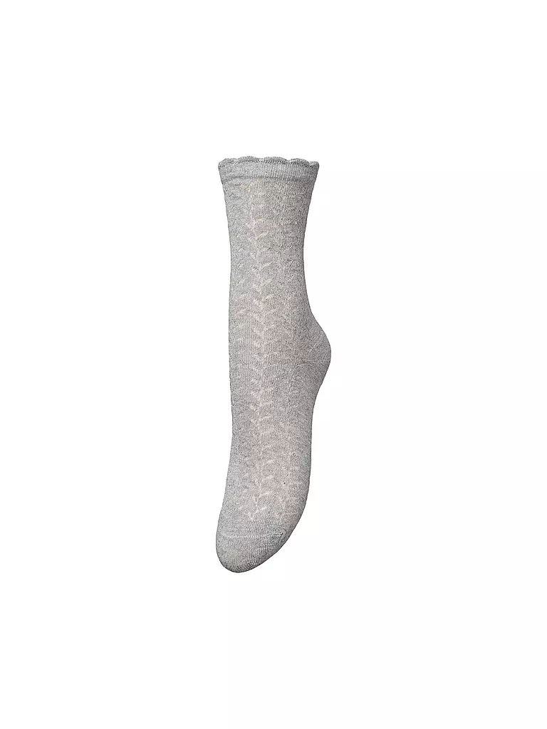 BECKSÖNDERGAARD | Damen Socken LEOFA Light Grey Melange  | hellgrau