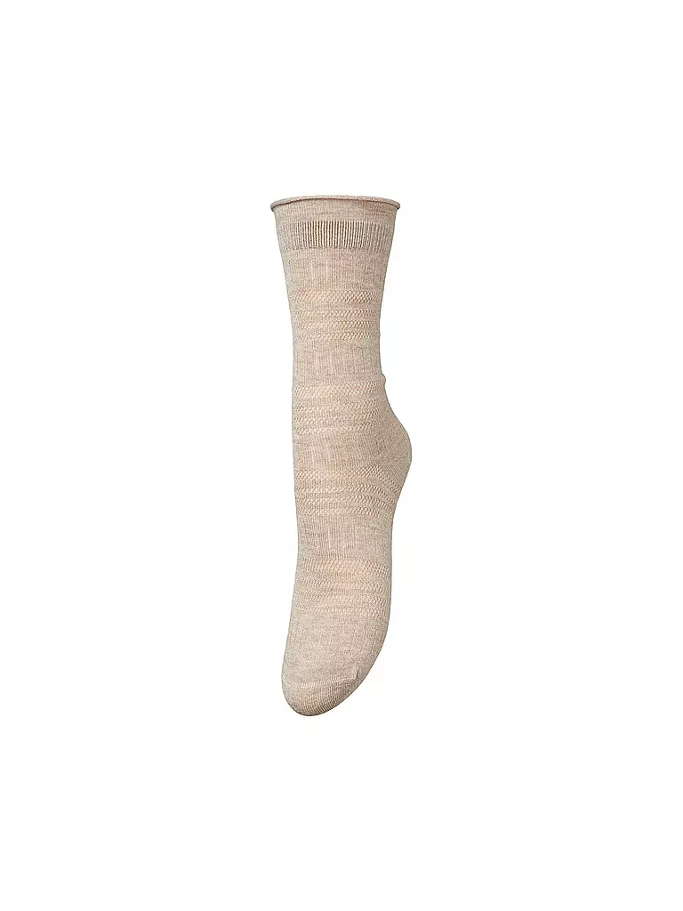 BECKSÖNDERGAARD | Damen Socken LUCRETIA Dark Beige Melange | beige