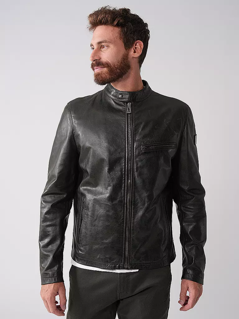 BELSTAFF | Lederjacke LEGACY PEARSON | dunkelgrün