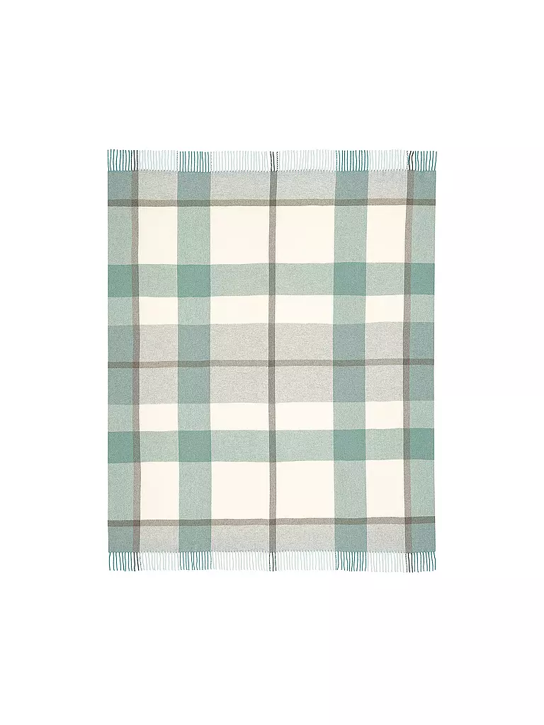 BIEDERLACK | Wohndecke Plaid MODERN CLASSIC 130x170cm Bergamo Green | hellgrün