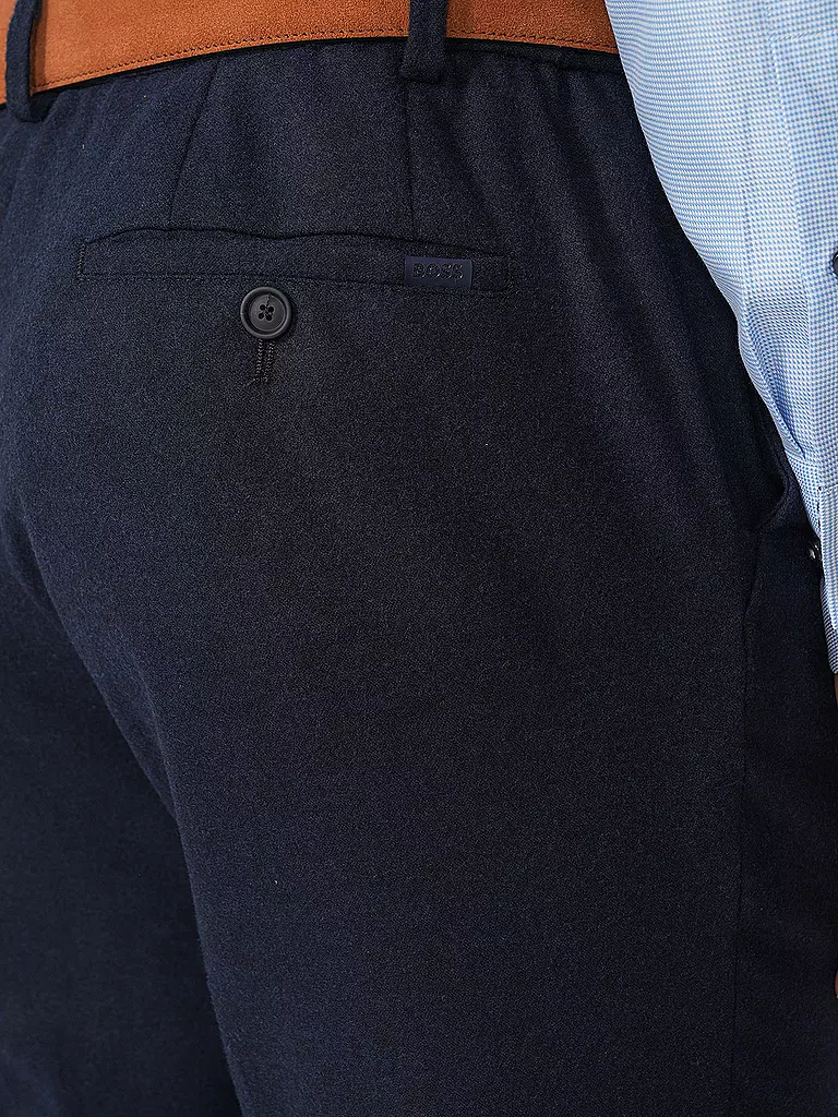 BOSS | Flanellhose  | dunkelblau