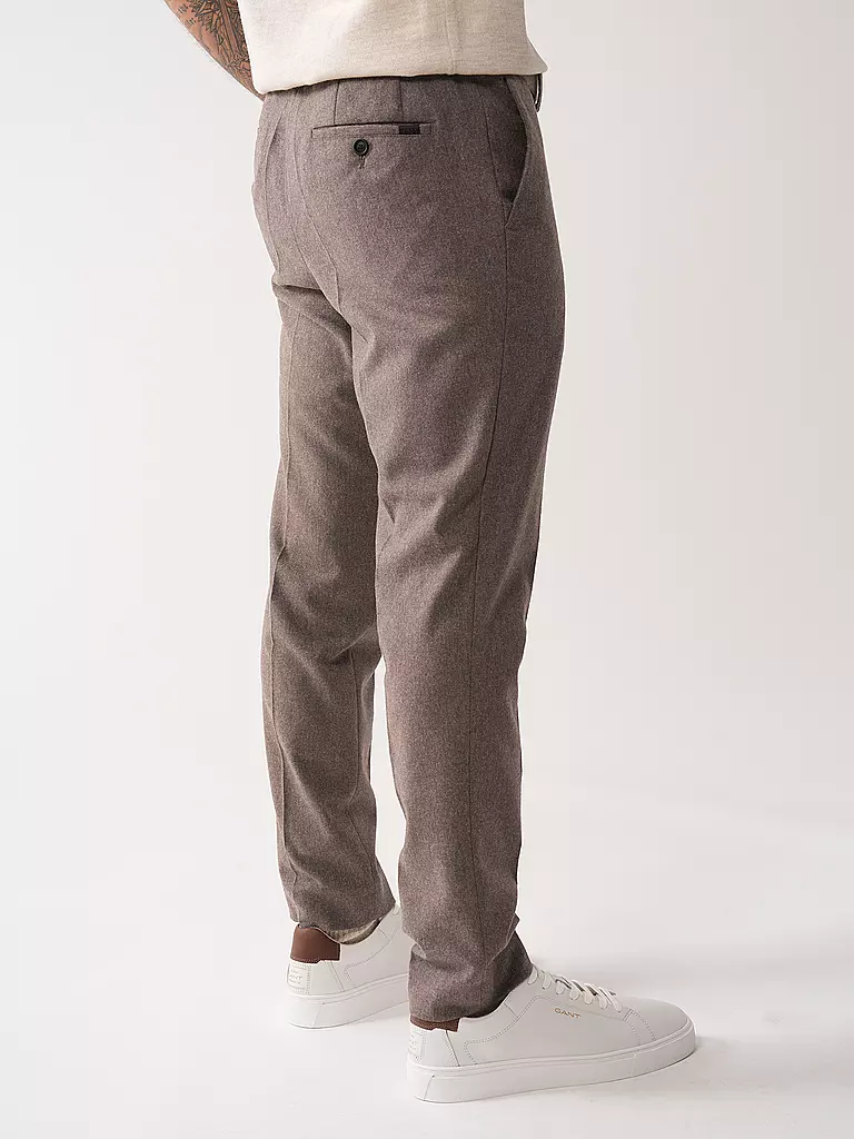 BOSS | Flanellhose | dunkelblau