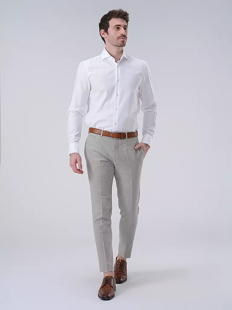 BOSS | Hemd Slim Fit HANK  | weiss