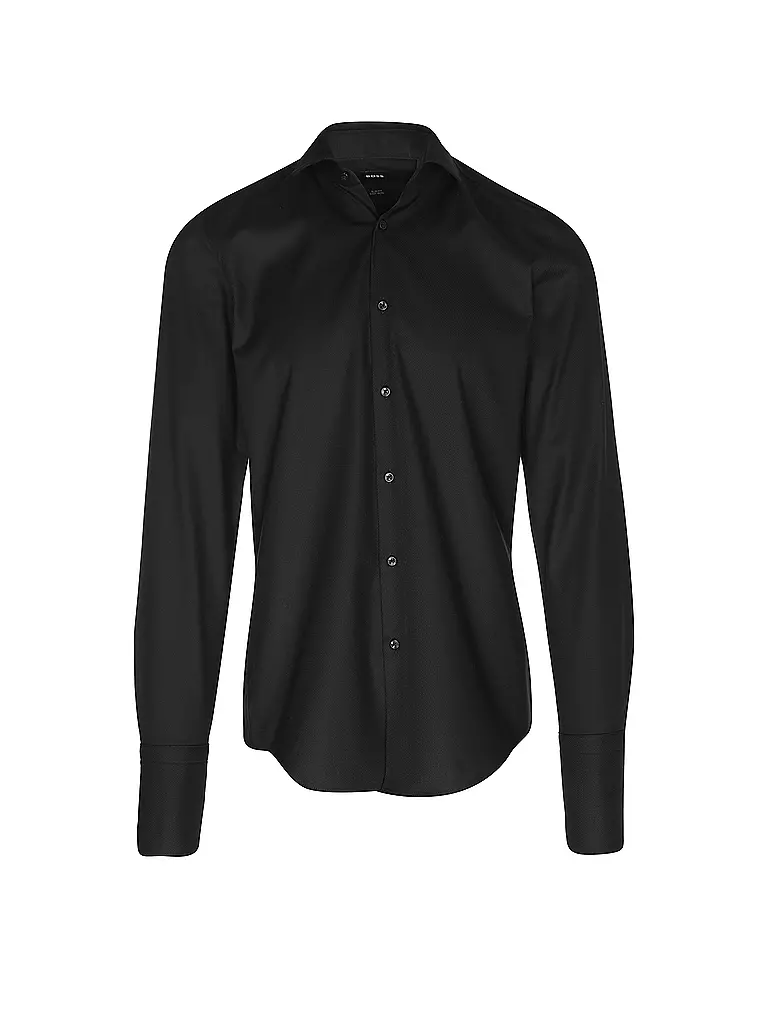 BOSS | Hemd Slim Fit HANK | schwarz