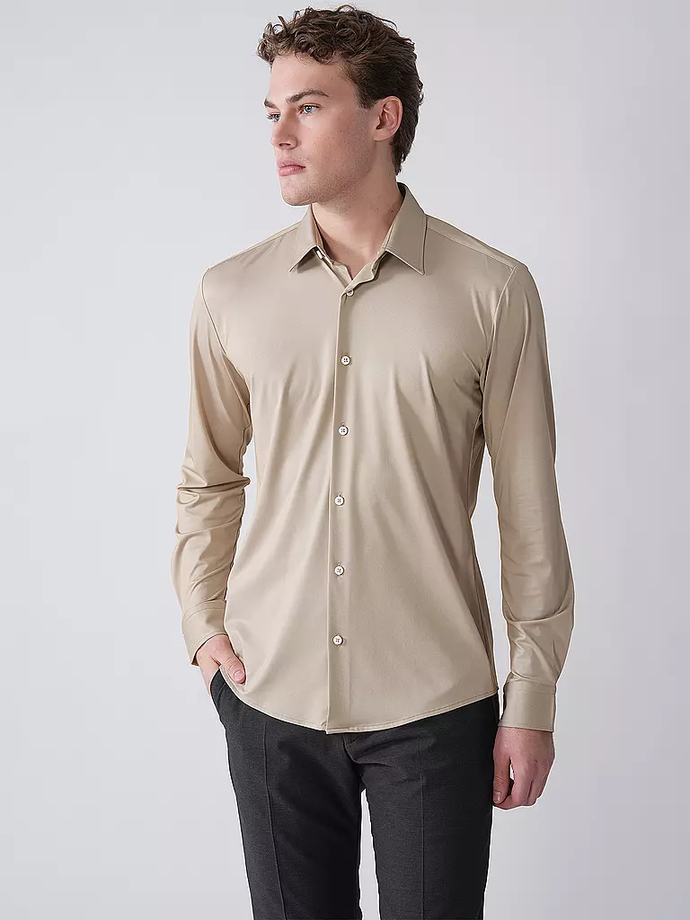 BOSS | Hemd Slim Fit ROAN  | beige