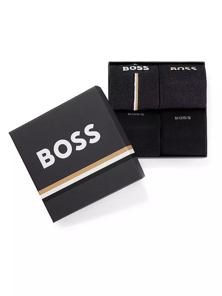 BOSS | Herren Socken Geschenkset 4-er Pkg 40-46 charcoal | grau