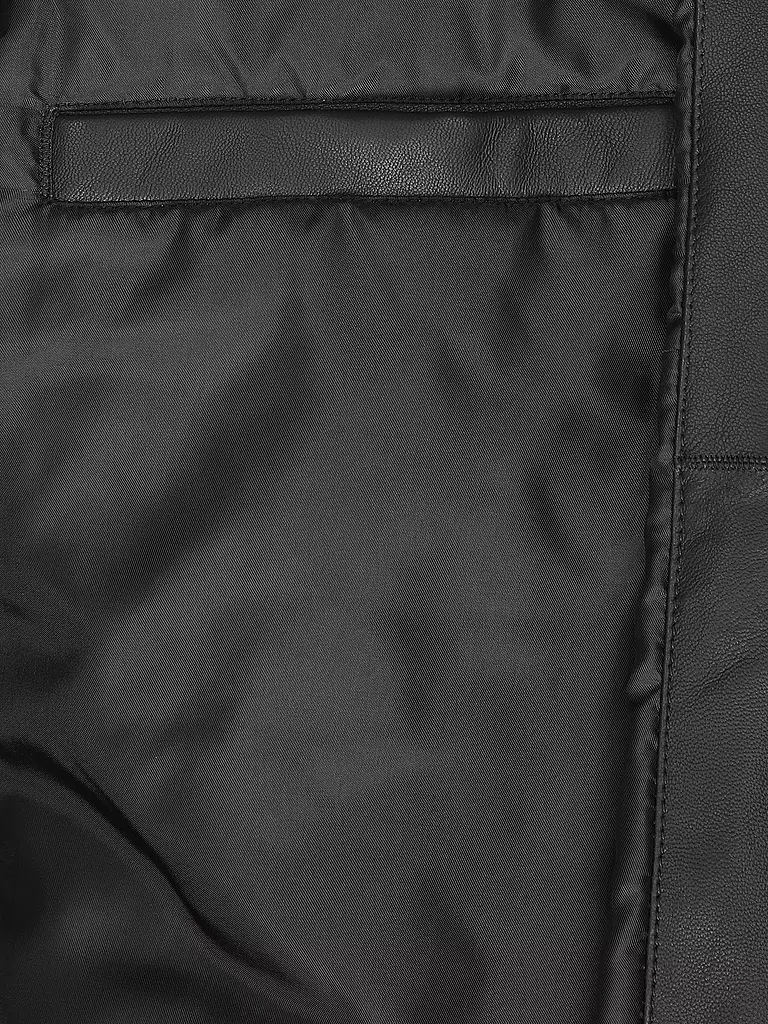 BOSS | Lederjacke JUGE | schwarz