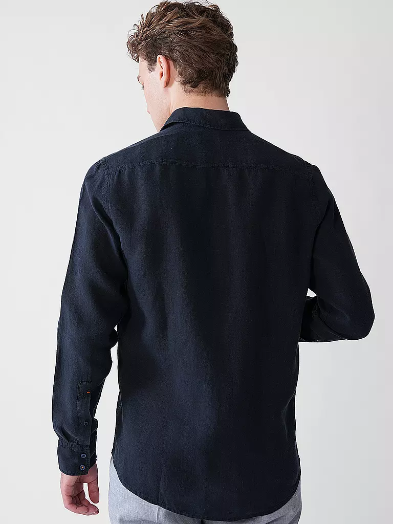 BOSS | Leinenhemd Regular Fit RELEGANT | blau