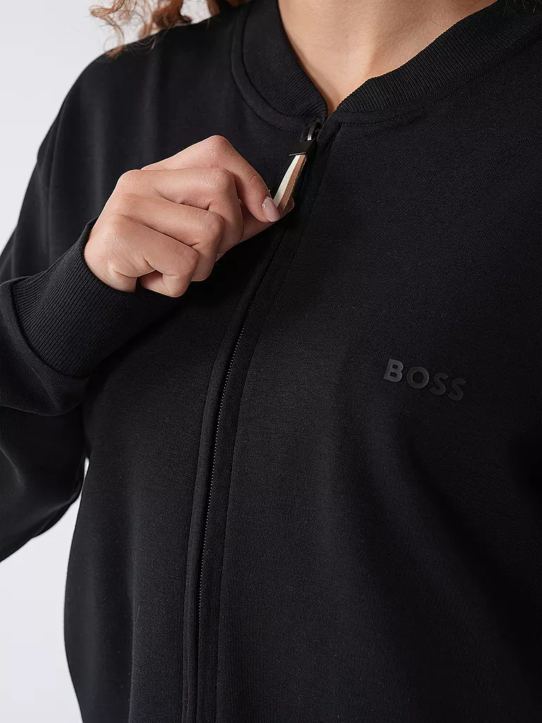 BOSS | Loungewear Jacke CP STRIPE | schwarz