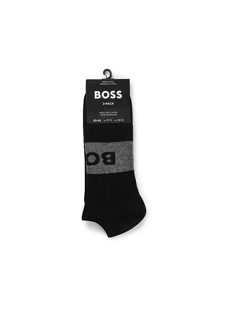 BOSS | Sneaker Socken 2er Pkg black | dunkelblau