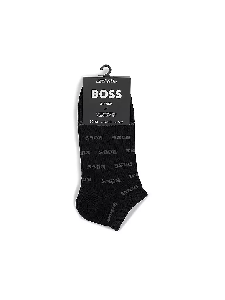 BOSS | Sneaker Socken 2er Pkg. black  | schwarz