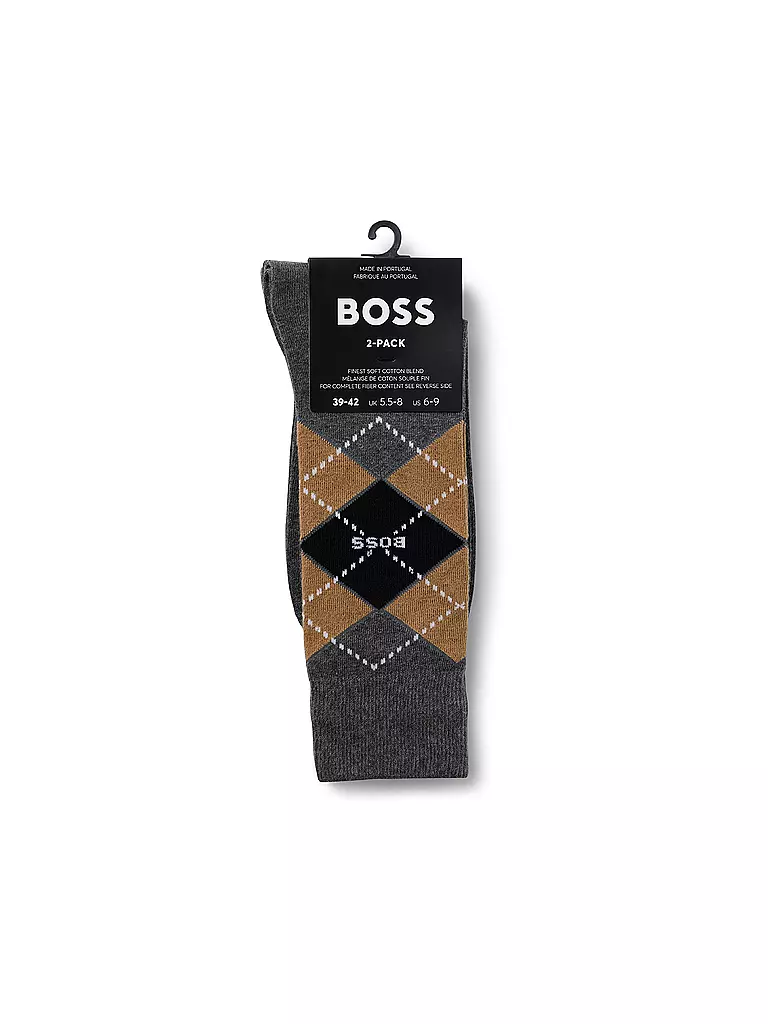 BOSS | Socken 2er Pkg medium grey | dunkelblau