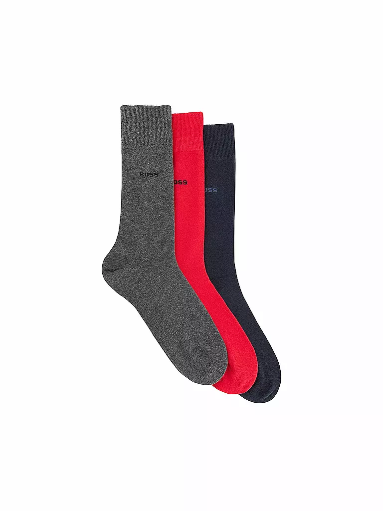 BOSS | Socken 3-er Pack open red | schwarz